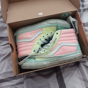 Vans Sk8-hi Pastel And Glitter Shoes Girls Size 13 (Kids)